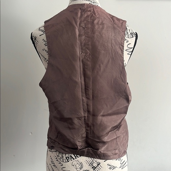 Pinstripe Gray wool Waistcoat — Dark Academia / Grandpa Vibes - Picture 5 of 5